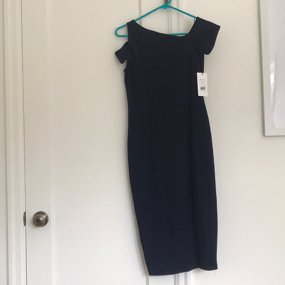 Bailey 44 Dark Blue Form Fitting Midi Dress